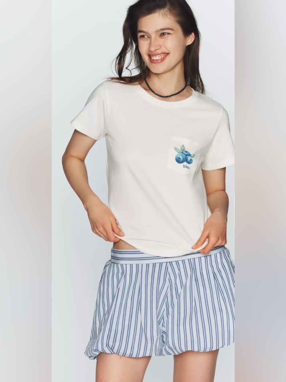 Maeve Blueberry Pocket T-Shirt